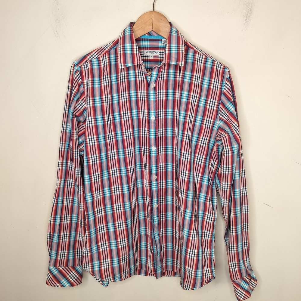 Jeremy Argyle NYC Button Up Shirt Medium Plaid Long Sleeve